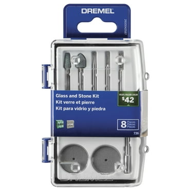 Dremel 736-01 Glass and Stone Rotary Tool Accessory Micro Kit, 8 Pieces