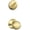 Gold, variant on Schlage F59 ORB 626 Orbit Interior Knob with Deadbolt, Brushed Chrome (Interior Half Only)