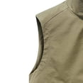 thumbnail image 3 of IYTR Mens Cargo Vest Sleeveless Jacket Zipper Stand-up Collar Coat Relaxed Outdoor Sport Vest Jacket with Pocket Solid Color Khaki XXXL, 3 of 3