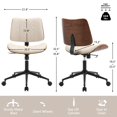 thumbnail image 3 of Silla de oficina BERYTH sin brazos con ruedas regulables en altura, 3 of 8