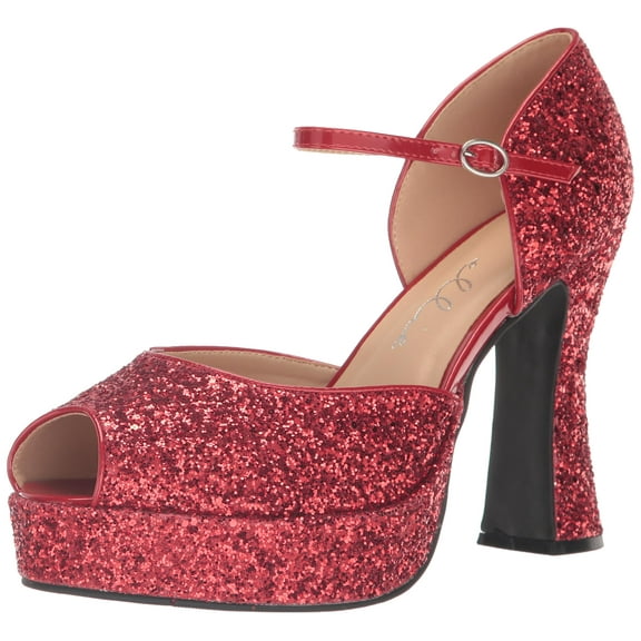 Ellie Shoes Women's Glitter Sandal, Red, 12