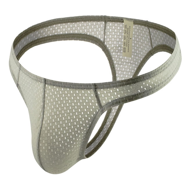 Culotte Anneau Aguichant Mode Respirante en Maille de Nylon, String Frais et Confortable
