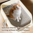 thumbnail image 4 of Fully Enclosed Cat Litter Box with Lid, Splash-Proof and Leak-Proof, High Edges, Odorless Design, Gray, 4 of 7