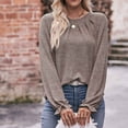 thumbnail image 6 of Brilliant Womens Shirts Blouse Women's Fashion Round Neck Long Sleeve Loose T-shirt Clearance Clothes under $5.00, 6 of 6