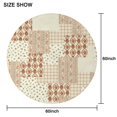 thumbnail image 6 of Pioneer Flower Floral Print Pattern Round Tablecloth 60"x60",Wrinkle Wipeable Table Cloth for Kitchen Dining Room Picnic Patio Party, 6 of 6