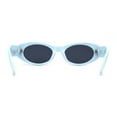 thumbnail image 4 of Mod Womens Narrow Oval Thick Plastic Fashion Sunglasses Blue Black, 4 of 4