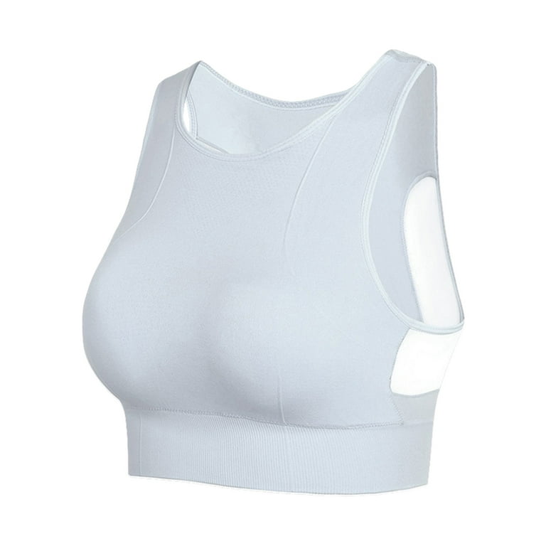 PEASKJP Women's T-Shirt Bra Padded Workout Crop Tank Tops with