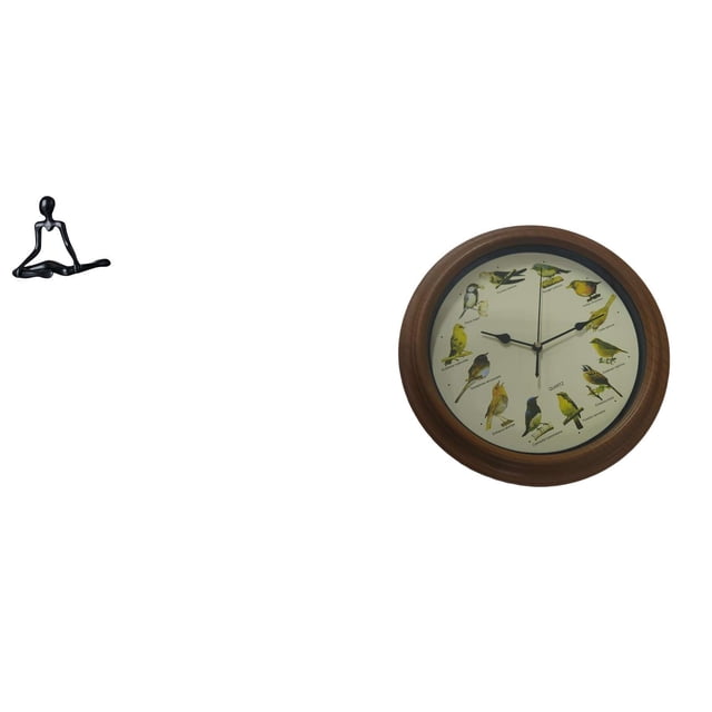 Figura de escritorio,Escultura abstracta de pensador para decoración de oficina y hogar.,Reloj de pared,Reloj de pared de pájaro cantor de 10 pulgadas para decoración del hogar,Relojes de