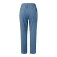 thumbnail image 5 of Women's High Waisted Wide Leg Pants - Fashion Drawstring Elastic Trousers with Pockets, 5 of 6