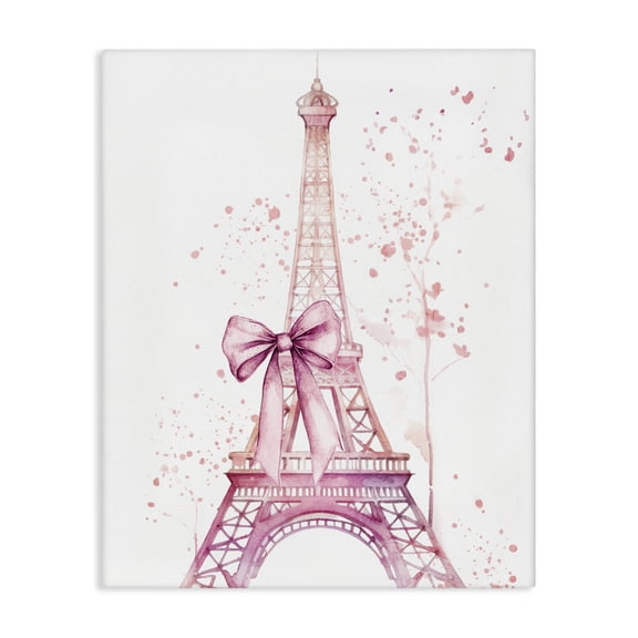 Bow Bedecked Paris Tower Canvas Wall Art, design by Kim Allen
