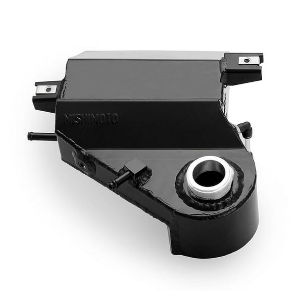 Mishimoto MMRT-F2D-03BK Aluminum Degas Reservoir Tank Compatible With Ford 6.0 Powerstroke 2003-2007 Black