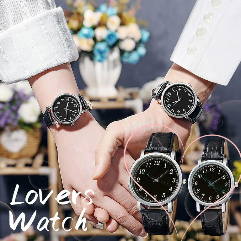 Jpgif Couple Quartz Digital Watch Luxury Chronograph Leather Men s