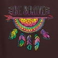 thumbnail image 2 of Colorful Neon Be Brave Dreamcatcher | Dean Russo Art Pop Culture Tri-Blend Racerback Tank Top, Brown, X-Large, 2 of 6