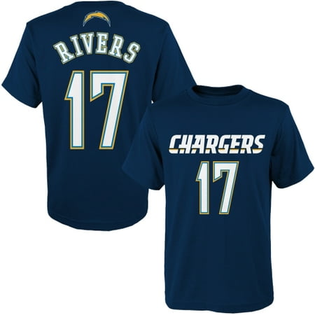 Youth Navy Blue Player - Philip Rivers Los Angeles Chargers Youth Primary Gear Player Name & Number T-Shirt - Navy Blue - Yth XL