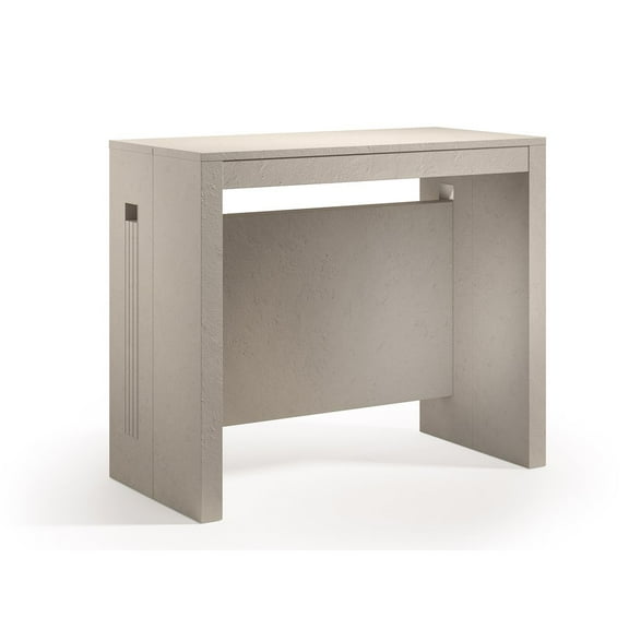 Casabianca Home Erika Extendable Console Table In Beige Textured Melamine