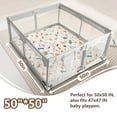 thumbnail image 6 of Beavtaens Baby Play Mat for Floor, Fits 50x50 Playpen, Non-Slip, Soft for Infants, 0-4 Years (Boho), 6 of 8