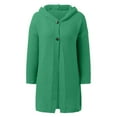thumbnail image 5 of Gyexs Cardigan Sweaters for Women Knit Oversized Casual Fall Hooded Cardigans Open Front Loose Ladies Outerwear (Green, Size L), 5 of 7