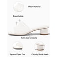 thumbnail image 2 of Women Mesh Slip-On Sandals — Square-Toe, Open-Toe, Block-Heel Slides, 2 of 3