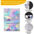 thumbnail image 3 of Bolsas de plástico holográficas para almacenamiento de alimentos, bolsas de sellado láser de 50/10 piezas, resellables, para dulces, collares, joyas, regalos, embalaje de cocina, 3 of 5