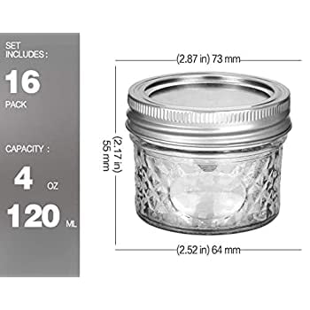 12 Chalkboard Labels Included Jam Canning Jars Ideal for Jelly Shower Favors Wedding Favors DIY Magnetic Spice Jars LEQEE Mason Jars 8 oz with Regular Lids and Bands 12 PACK Honey Baby Foods 
