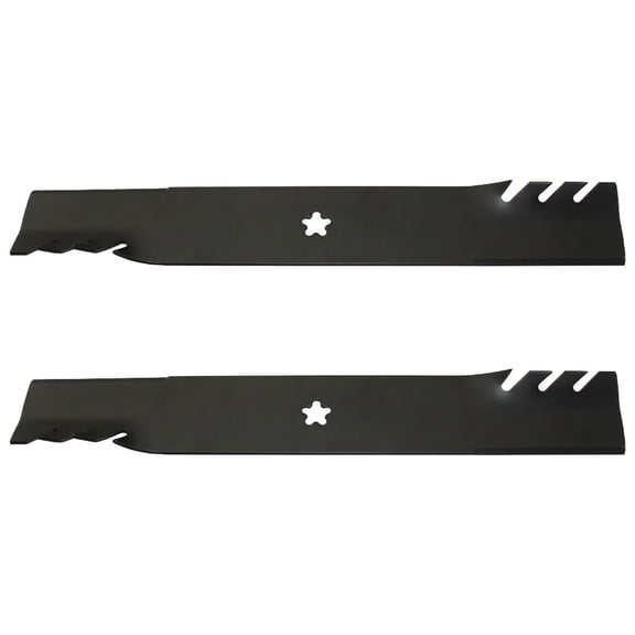 (2) Toothed Mulching Mower Blades Fits Poulan Pro 42" Decks Replaces 532138971