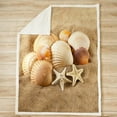 thumbnail image 6 of Starfish Fleece Throw Blanket Beach Starfish Seashells Plush Blanket for Sofa Couch Bed Ocean Marine Themed Sherpa Blanket Hawaiian Beach Fuzzy Blanket Tropical Beach Room Decor Throw 50x60 Inch, 6 of 6