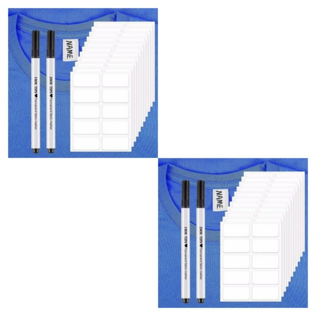 crativent 200pack/lot Waterproof No-Iron Cloth Tag Durable And Easy To Clothing Labels Writable Fabric 2Set