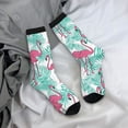thumbnail image 5 of Vsdgher Flamingo Crew Socks for Men & Women, Breathable Casual Athletic Ankle Socks, 5 of 6