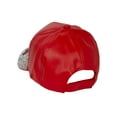 thumbnail image 3 of Top Headwear Queen Bee Rhinestone Hat - Womens Crystal Pattern Faux Leather Cap Red, 3 of 4