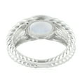 thumbnail image 3 of Bezel Set Blue Moonstone Band Ring Twisted 925 Sterling Silver Jewelry For Her, 3 of 3