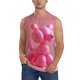 thumbnail image 1 of Fotbe Pink Balloon Puppy Art Men's Camiseta sin Mangas Estampada para Hombres, Playera Casual para Gimnasio, Entrenamiento, Playa-Large, 1 of 7
