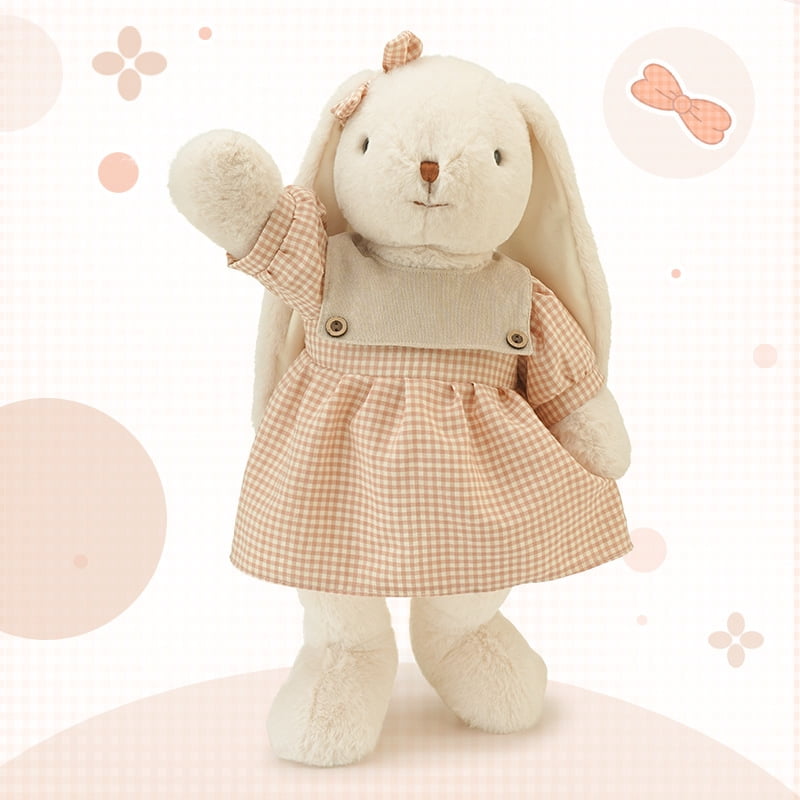 Hugs Baby Easter Bunny Stuffed Animals with Cotton,Safe Material Soft Washable Stuffed Bunny,Cute Plush Toy Rabbit Easter Decoration Birthday Gift