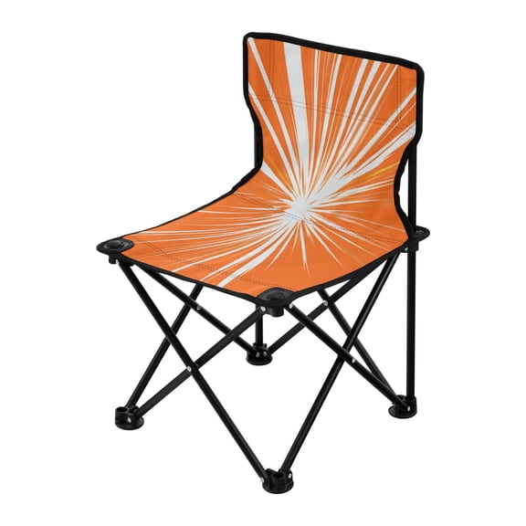 Outdoor Folding Chair 14.46x14.46x22.83 Inches, Camping Folding Chair Easy to Carry Ideal for Outdoor Picnics Camping Park Fishing Orange Line