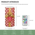 thumbnail image 5 of COEQINE Gold Bow Love Red Flameless Light Candles Battery Operated Candles with Color Changing Timer Remote Control Fake Pillar Candles Tealights for Valentine's Day Home Wedding Decor, 5 of 7