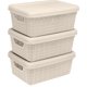 thumbnail image 1 of Juego de 3 Cajas Organizadoras Plásticas con Tapa Hermetica de 15 Litros Jaguar Plásticos Organización del Hogar, 1 of 2