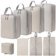 thumbnail image 1 of ZHAOCHENG Juegos de cubos de embalaje de compresión para viajes, organizadores de embalaje ultraligeros para maletas y mochilas ESTILO BEIGE 3, 1 of 5