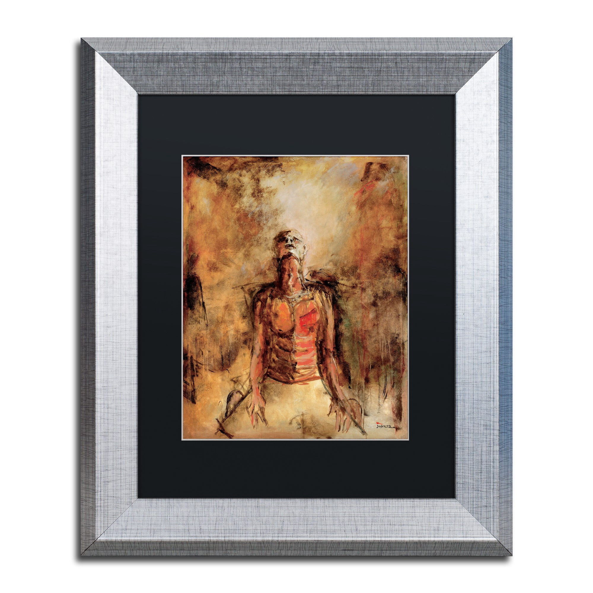 Trademark Fine Art "Totally Surrender" Canvas Art by Joarez, Black Matte, Silver Frame