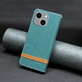 thumbnail image 2 of Nalacover Premium Denim Canvas Case For iPhone 14 Plus Wallet Case with [RFID Blocking] Card Slot Kickstand Magnetic Closure Leather Flip with Strap Phone Cover For iPhone 14 Plus, Green, 2 of 8