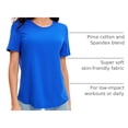 thumbnail image 4 of Remera CRZ YOGA de Algodón Pima Suave Atlética Fuerte Azul XL, 4 of 5
