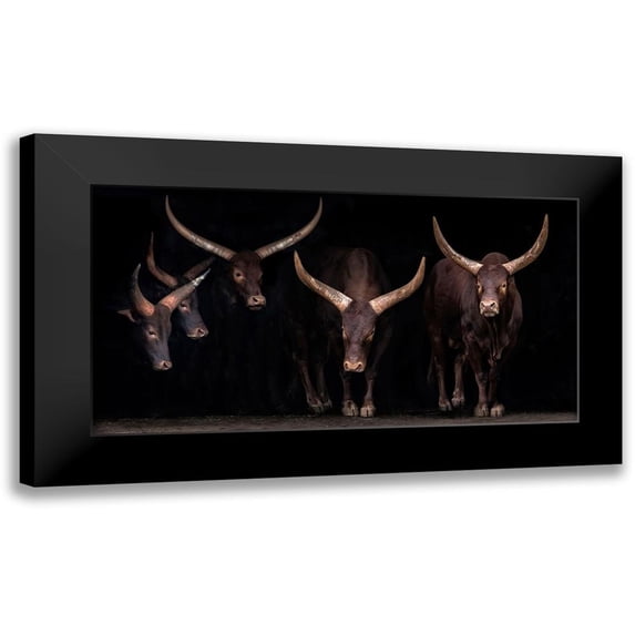 Ortega, Xavier 18x11 Black Modern Framed Museum Art Print Titled - Watusi family