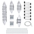 thumbnail image 1 of Charnière de Porte de Garage & Kit de Réglage à Rouleau, Ensemble de Porte de Garage 6200ZZ Rouleau Noir avec Couvercle pour Porte de 8 x 8 Pieds, 1 of 6