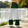 thumbnail image 3 of MMJ Plus Size Cargo Pants for Women Flare Leg High Waist Fleece Lined with Pockets Stretch Casual Trousers Full Length Comfortable Warm Outdoor Hiking Travel, 3 of 8