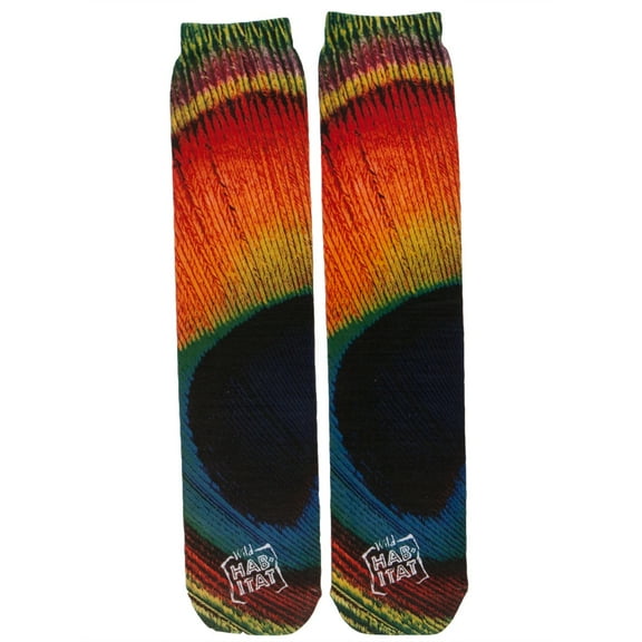 Peacock Pattern Sublimated Socks - One Size