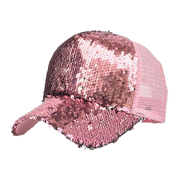 Sonducket Gorra de béisbol ajustable con cola de caballo de estilo deportivo para mujer, protección solar, protección UV, gorras para el sol Sombreros rosa