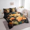 thumbnail image 3 of Manfei Rustic Flower Lotus 7-Piece Twin Bedding Sets,Countryside Lake Plant Bedding Comforter Set,Country Floral Sheet Sets For Girls,Breathable Home Decor Reversible, 3 of 8