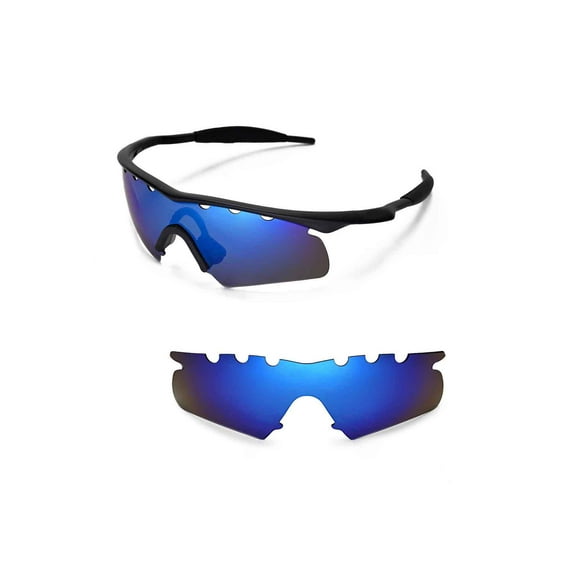 Walleva Ice Blue Polarized Vented Replacement Lenses for Oakley M Frame Hybrid Sunglasses
