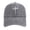 Grey, variant on Womens and Mens Christian Jesus Cross Baseball Cap, Easter Cross Embroidered Adjustable Unisex Dad Hat, Retro Washed Vintage Cotton Curved Brim Baseball Cap for Summer Outdoor and Casual Wear Purple