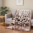 thumbnail image 6 of COM1950s Raschel Blanket, Super Soft Fleece Blanket, Double Layer Warm and Cozy Blanket for Bed Couch Sofa, Luxurious Thick Fuzzy Throw for All Seasons, 59"x79", 6 of 7