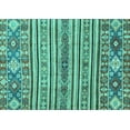 thumbnail image 1 of Ahgly Company Indoor Rectangle Abstract Turquoise Blue Modern Area Rugs, 4' x 6', 1 of 4
