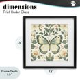 thumbnail image 4 of Stupell Industries Bohemian Sage Butterfly and Florals Black Framed Print Under Glass, 13 x 13, by Petals Prints Design, 4 of 8